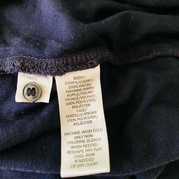 Women’s Ann Taylor LOFT Dark Blue Blouse Size XXSP - Picture 7 of 7